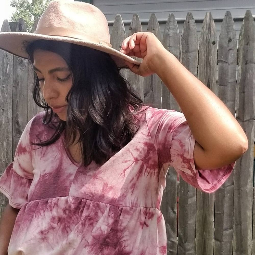 WHAT A DAY TIE DYE RUFFLE TUNIC TOP - Picture 4 of 16